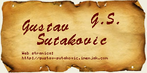 Gustav Šutaković vizit kartica